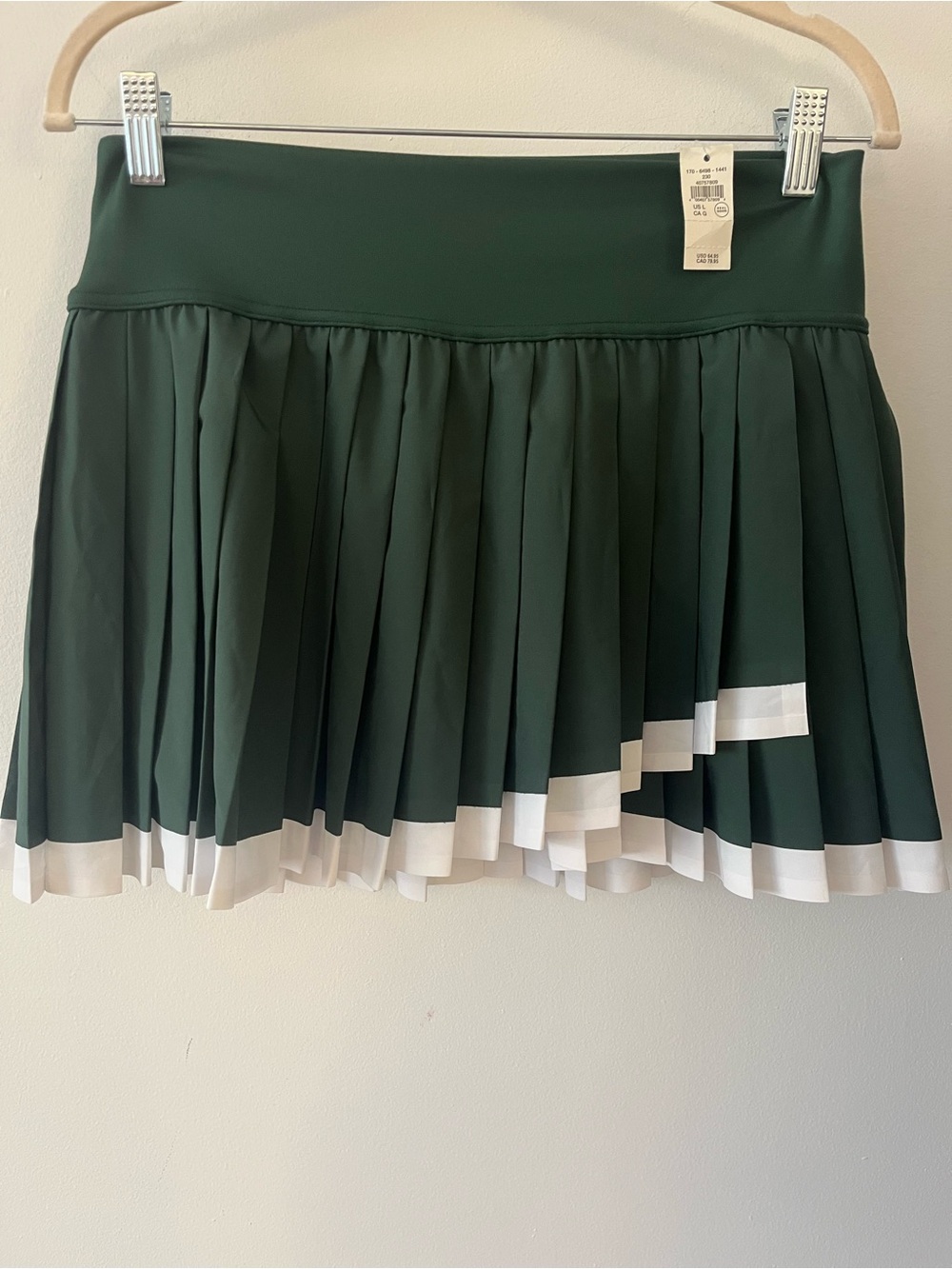 NWT Aerie Tie Breaker Pleated Tennis Skort Sz L